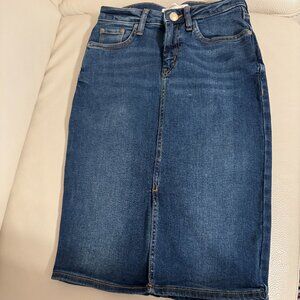 Mango Knee Length Denim Skirt